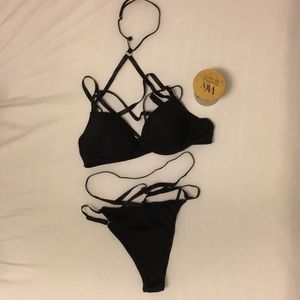 Lingerie set & choker. New  Color: Black Size: Small